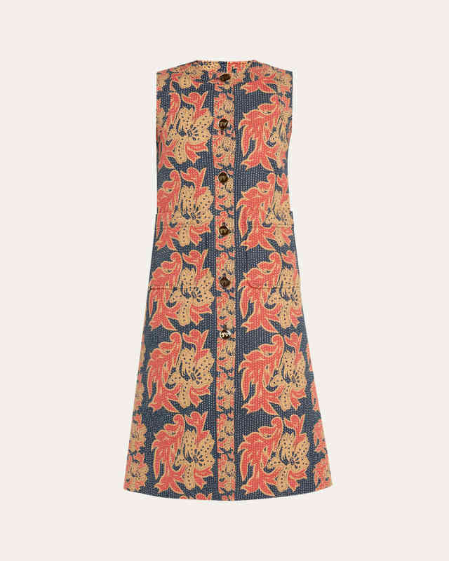 Floral Jacquard Midi Dress